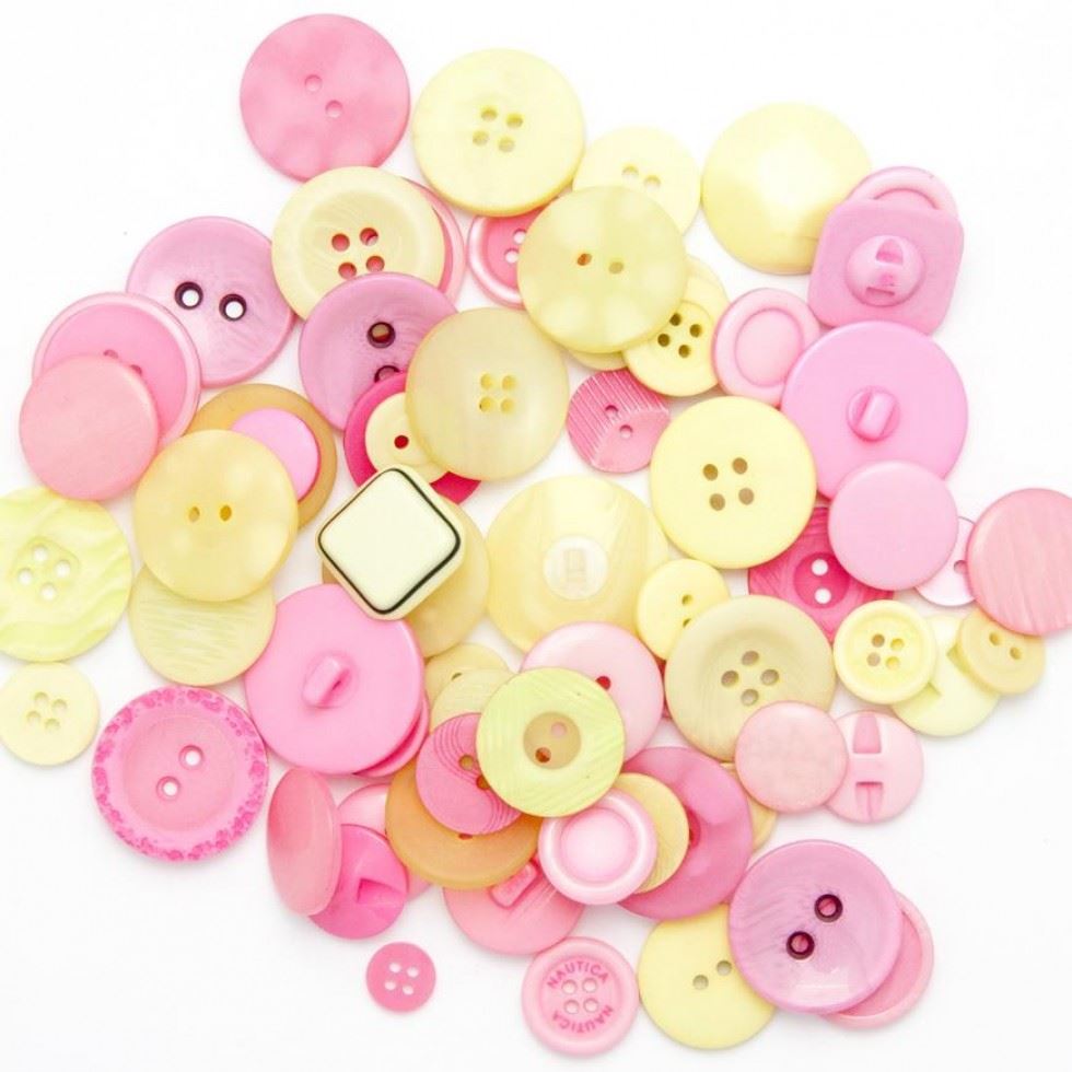 1 Kilo Assorted Buttons Bulk Value Pack Fluorescent
