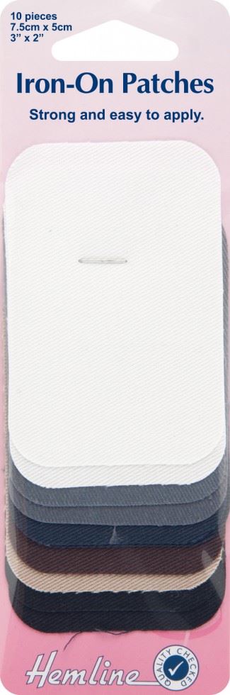 Hemline Assorted Colours Cotton Twill Patches