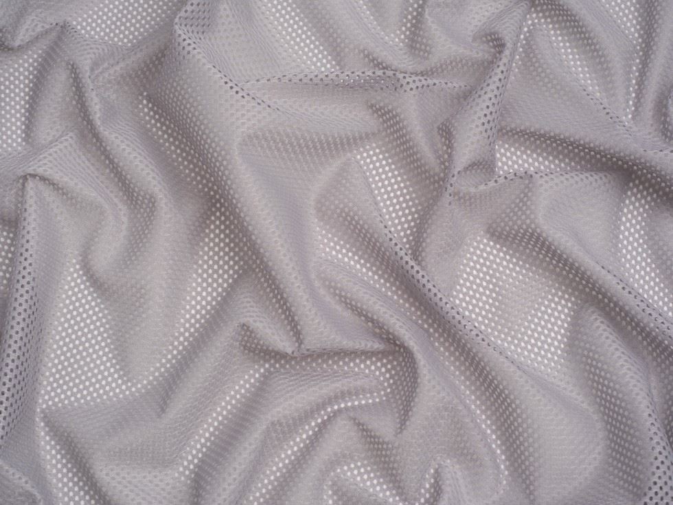 Minerva Core Range Airtex Mesh Stretch Knit Fabric Silver Grey Minerva Core Range Airtex Mesh Stretch Knit Fabric Silver Grey