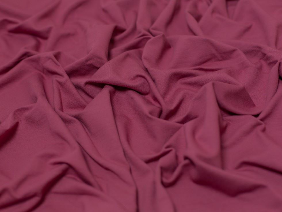 Minerva Core Range Grape Medium Loop Back French Terry Stretch Knit Fabric