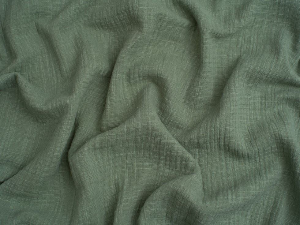 Minerva Core Range Slub Cotton Double Gauze Fabric Mint Green