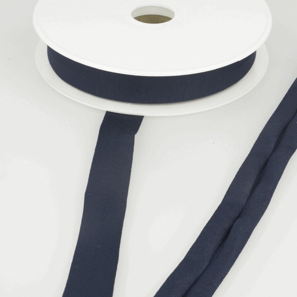 Stephanoise Viscose Jersey Bias Binding Tape Navy Blue
 