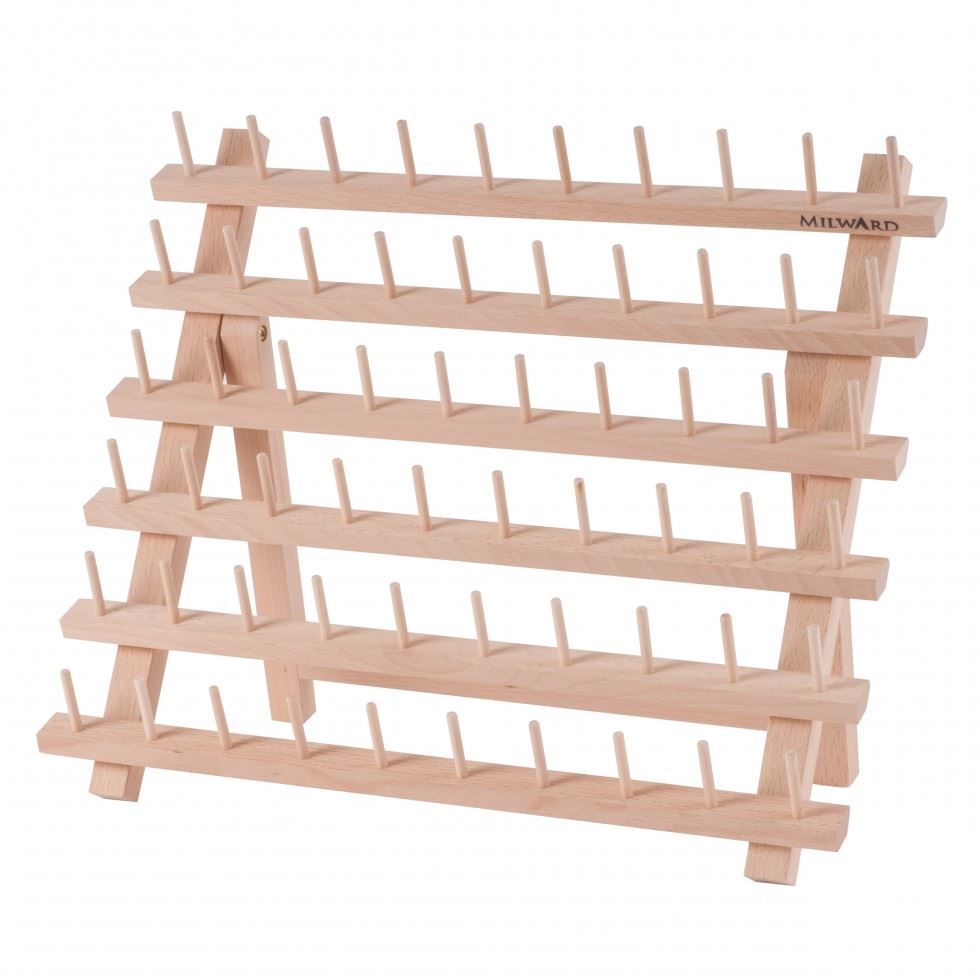 Milward 60 Spool Wood Rack Thread Holder
 