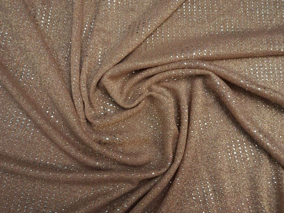 Lady Mcelroy Gold Lurex Sweater Knit Stretch Fabric