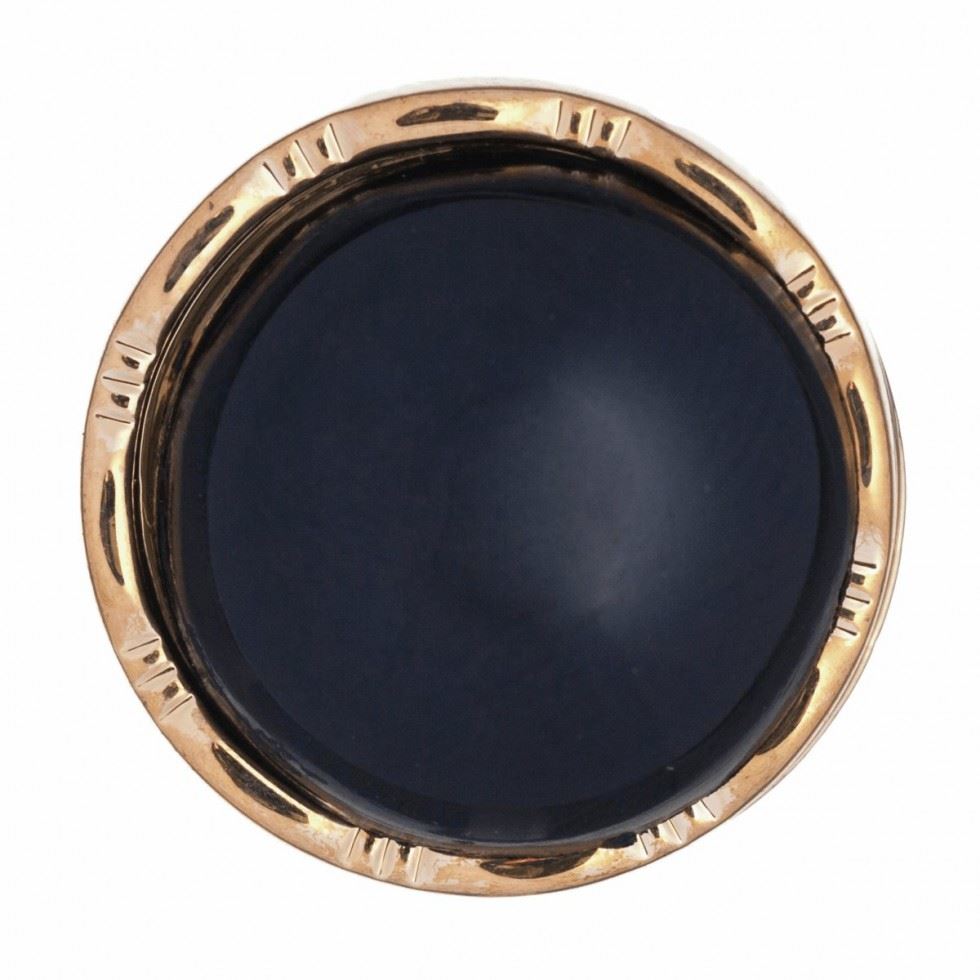 Hemline Black Round Metallic Buttons