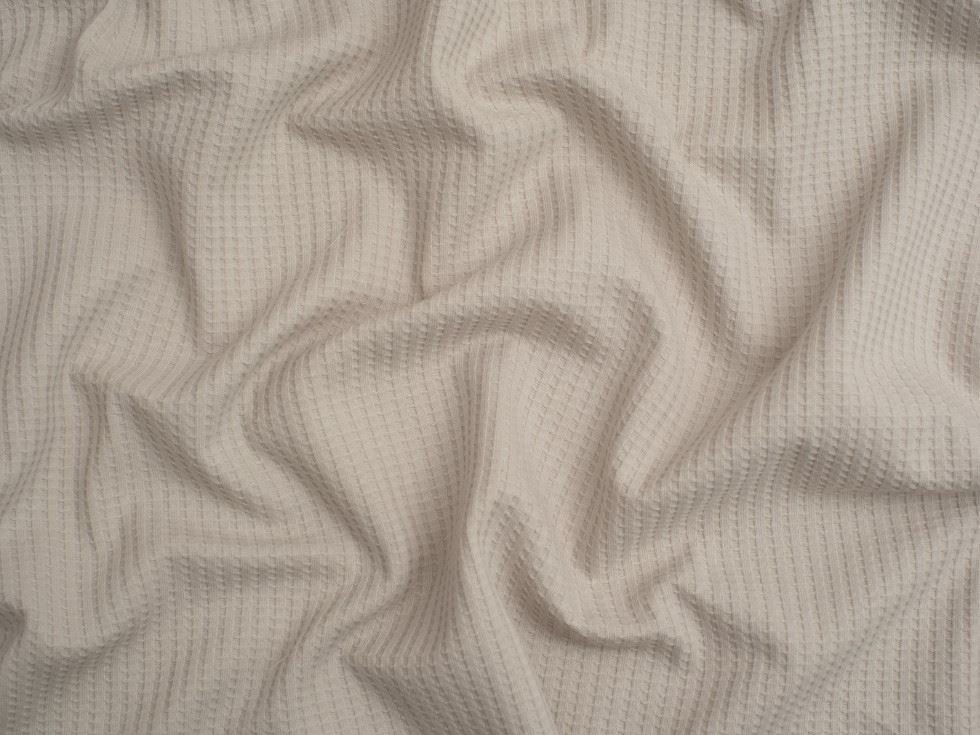 Minerva Core Range Waffle Textured Stretch Knit Fabric Light Grey