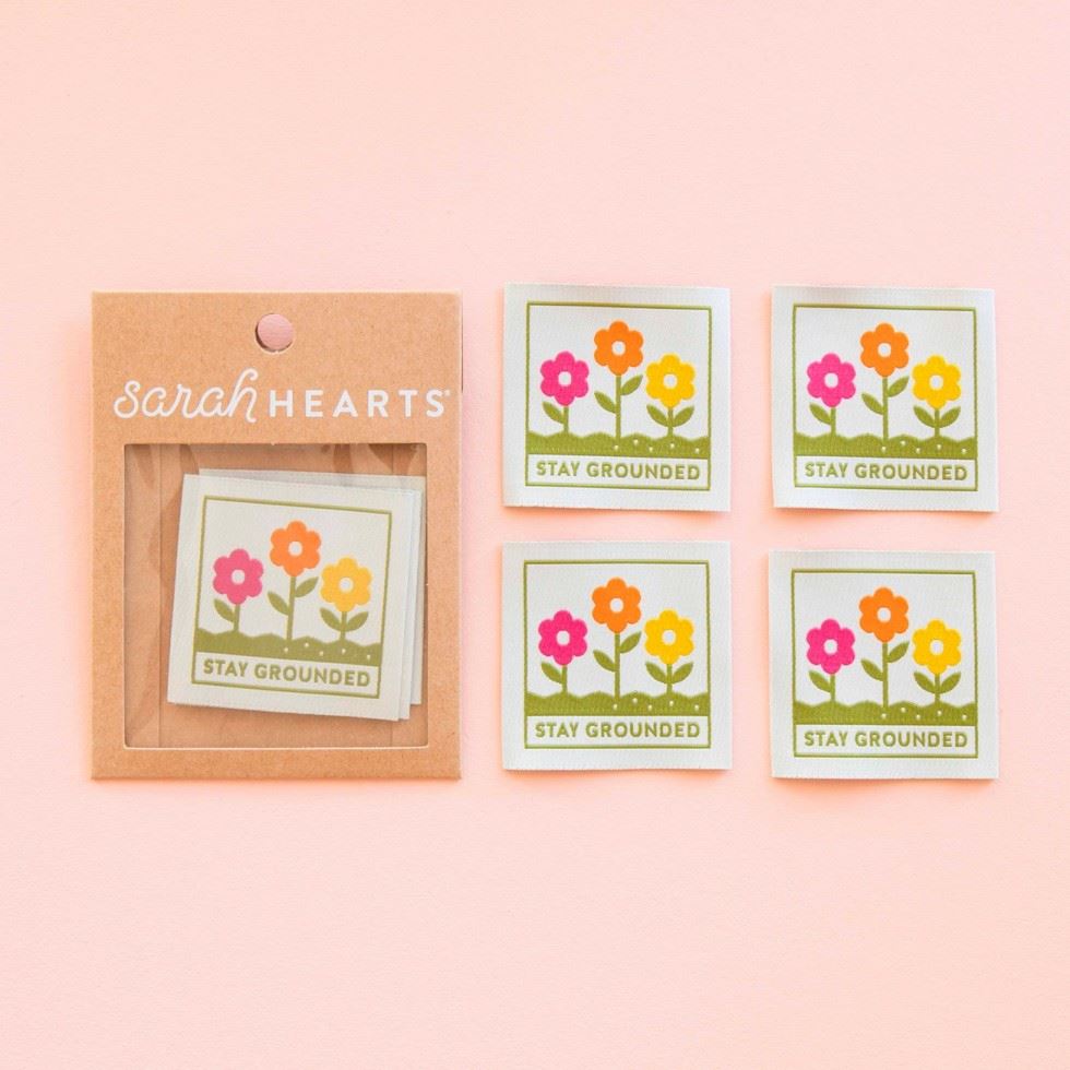 Sarah Hearts Stay Grounded Large Woven Labels
 