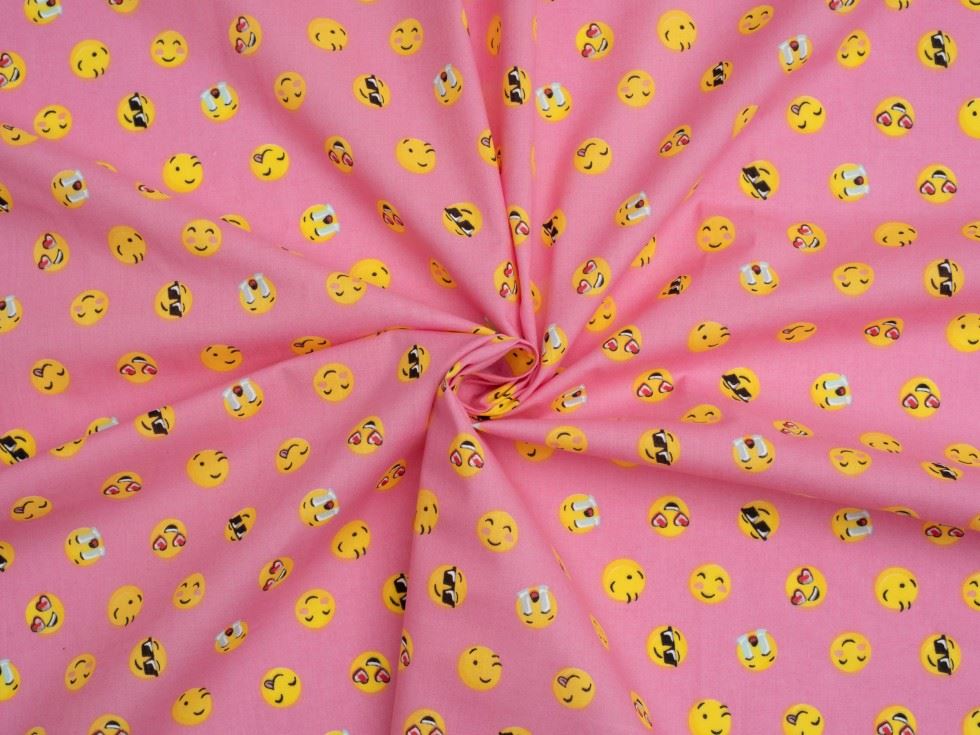 Printed Polycotton Fabric Pink
 