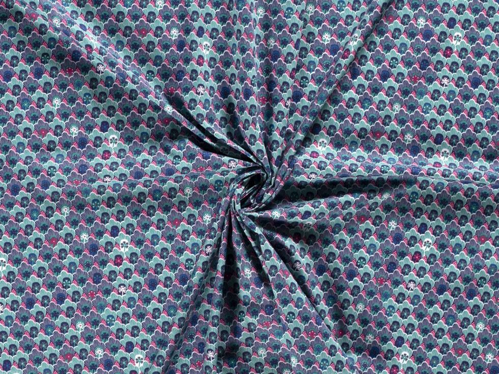 100% Cotton Poplin Fabric Petrol
 