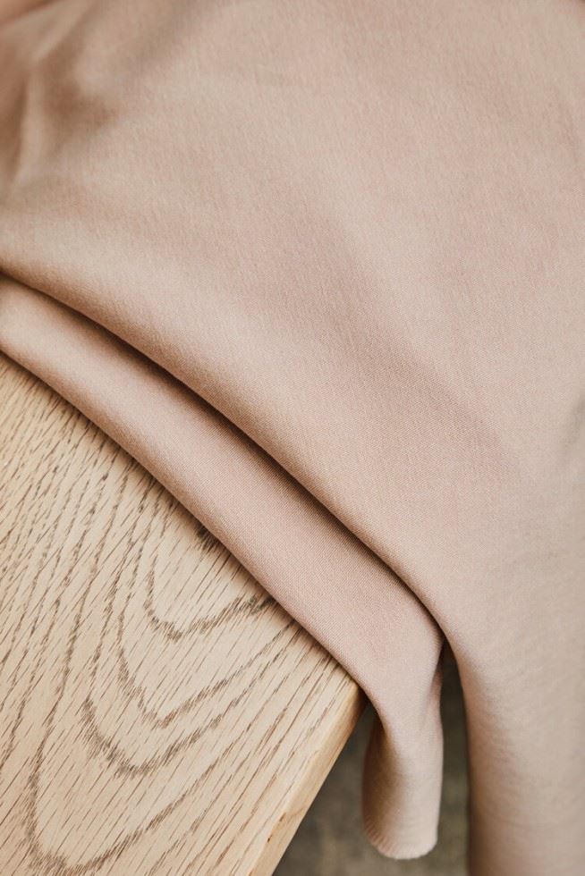 Meet Milk Warm Sand Sera Tencel Lyocell Cotton Blend Fabric