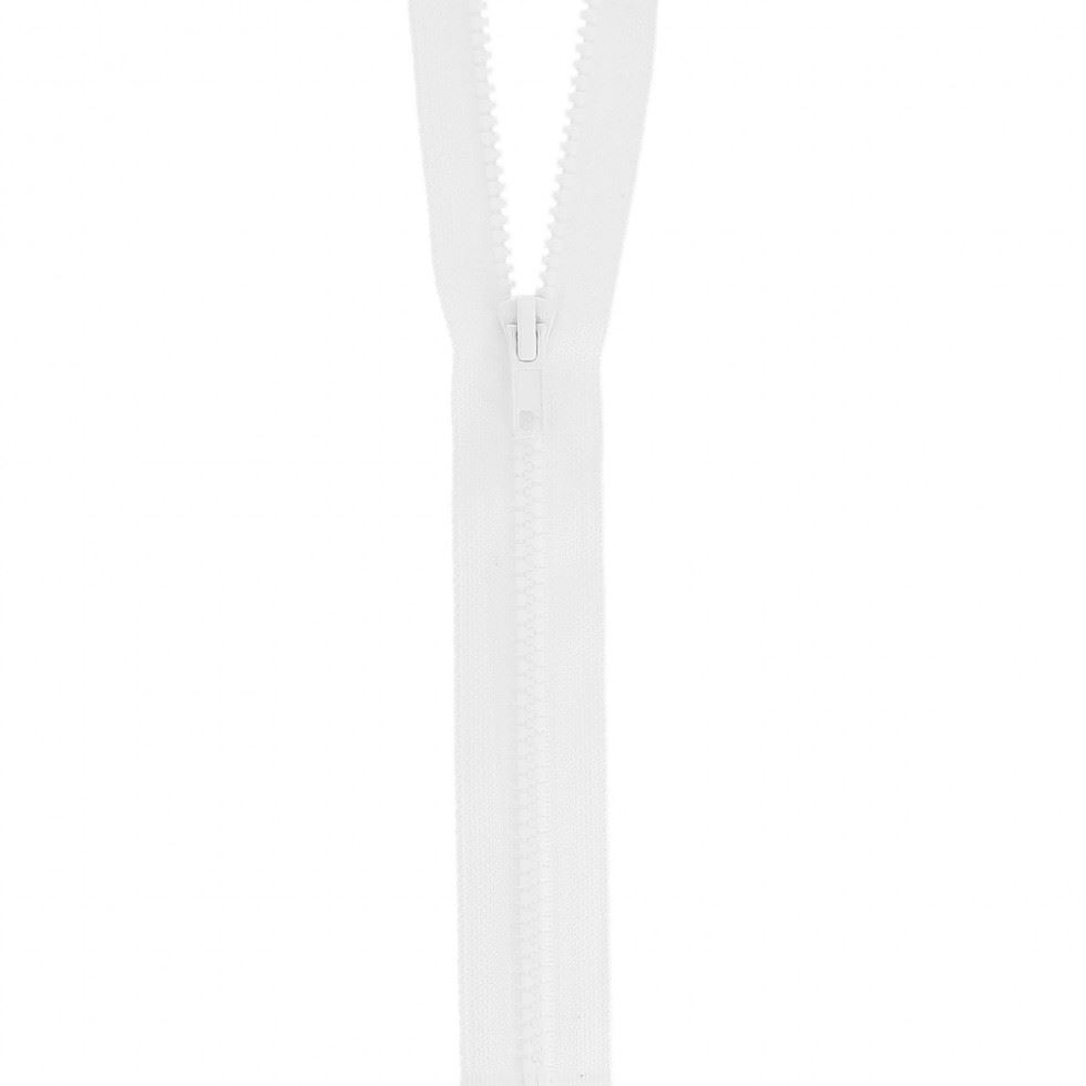 Milward Chunky Open End Zips White
 