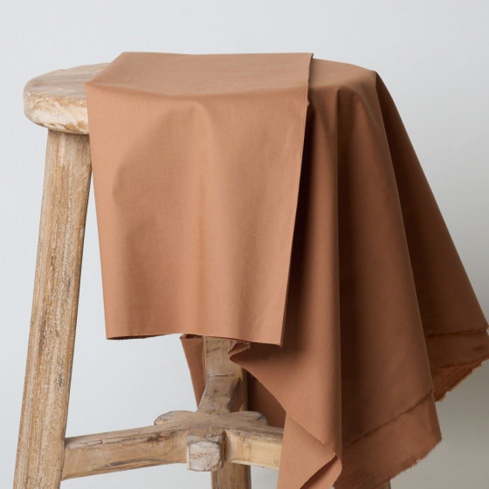 Atelier Brunette 100% Cotton Poplin Fabric Pecan Pie
 