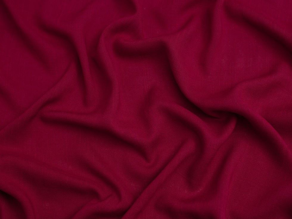 Minerva Core Range Stretch Woven Slub Linen Look Viscose Fabric Berry
 