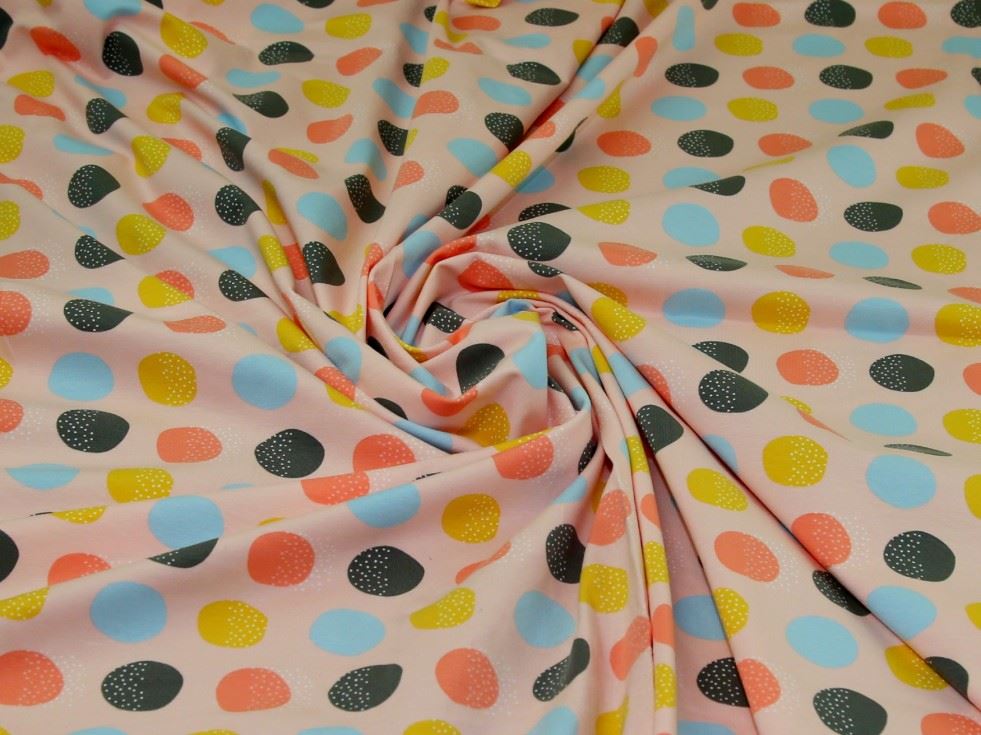 Peach Deadstock Cotton Jersey Stretch Knit Fabric