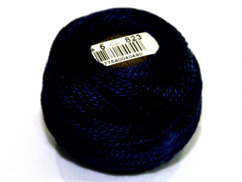 Dmc 823 Size 5 Cotton Perle Thread
