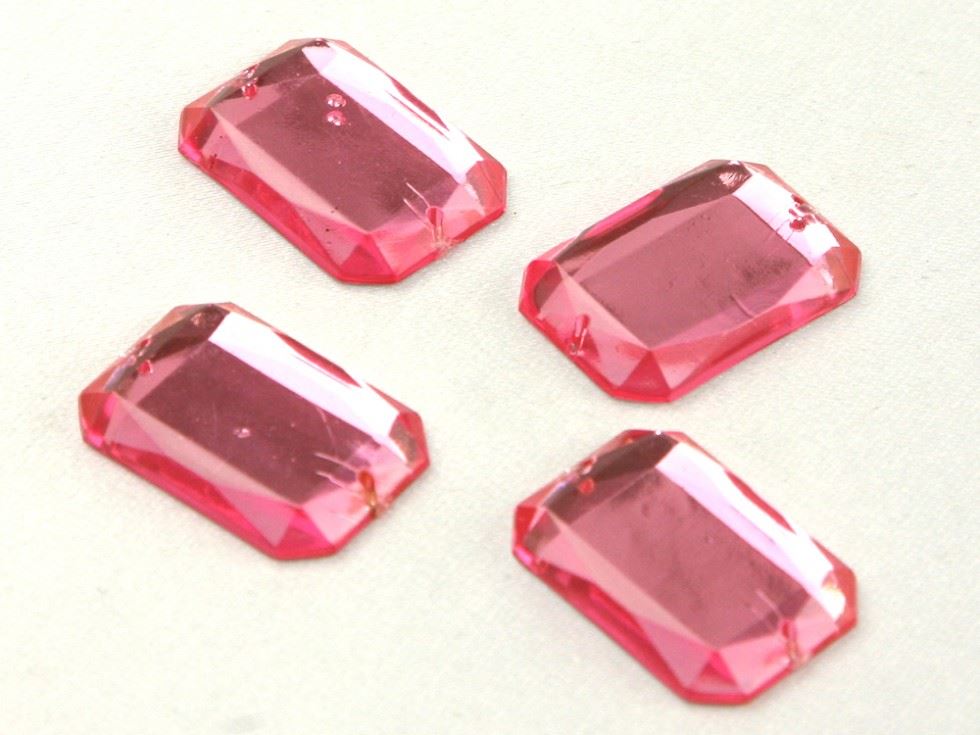 Lozenge Acrylic Jewels Pale Pink
 
