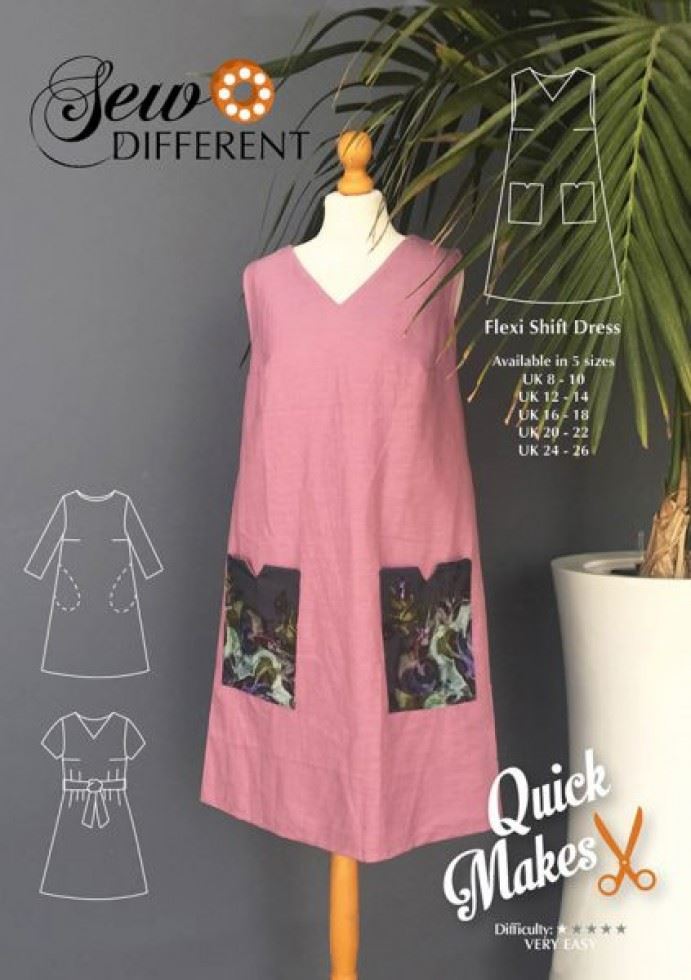 Sew Different Paper Sewing Pattern Flexi Shift Dress
 