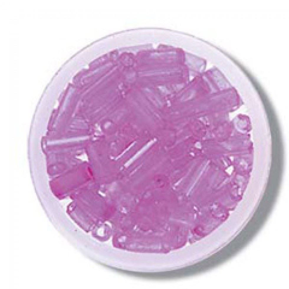 Trimits Fuchsia Glass Bugle Beads (Value Pack Of 5)