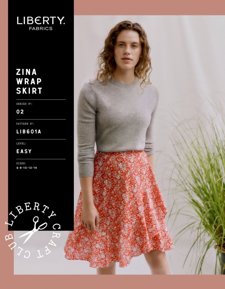 Liberty London Sewing Pattern Zina Wrap Skirt
