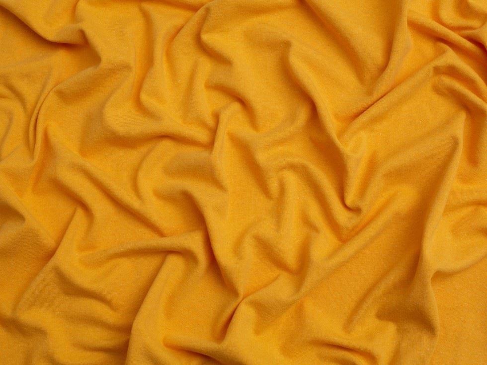 Minerva Core Range Recycled Cotton Jersey Stretch Knit Fabric Ochre
 