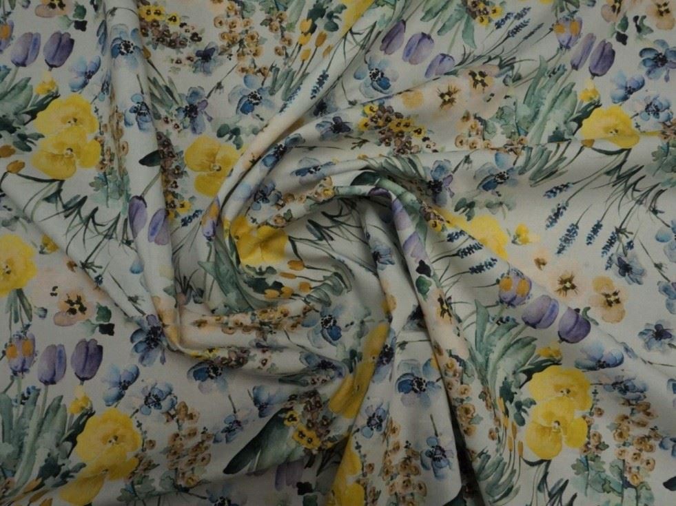 Lady Mcelroy Multicoloured Marlie Cotton Lawn Fabric