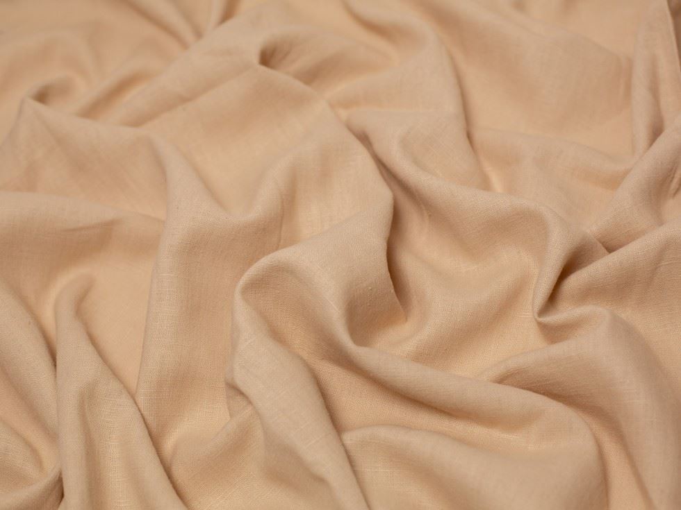 Minerva Core Range Beige 100% Linen Slub Fabric