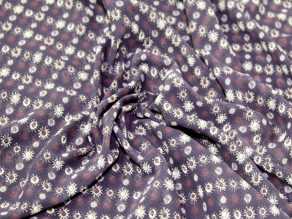 Sheer Chiffon Fabric Aubergine
 