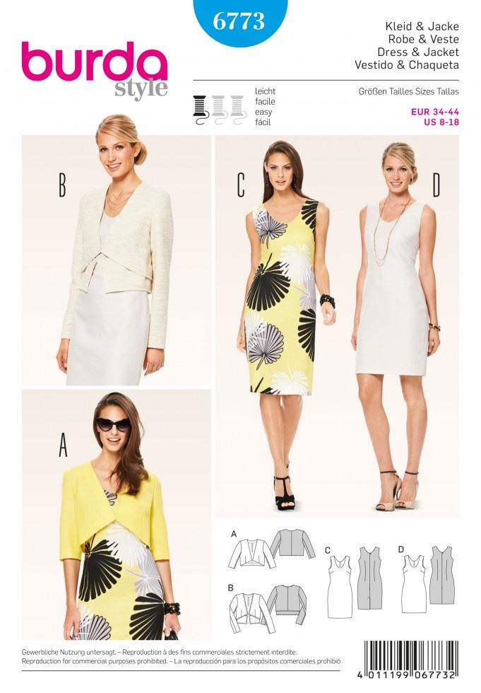 Burda Paper Sewing Pattern 6773
 