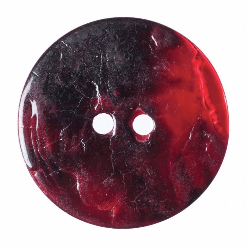 Hemline Red Round Shell Buttons