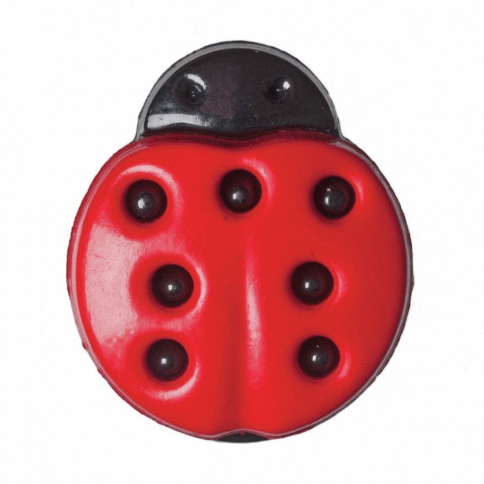 Hemline Red Ladybird Shank Buttons