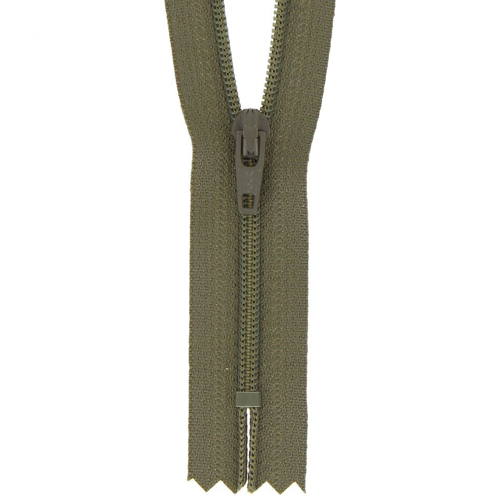Milward Nylon Dress & Skirt Closed End Zips Khaki