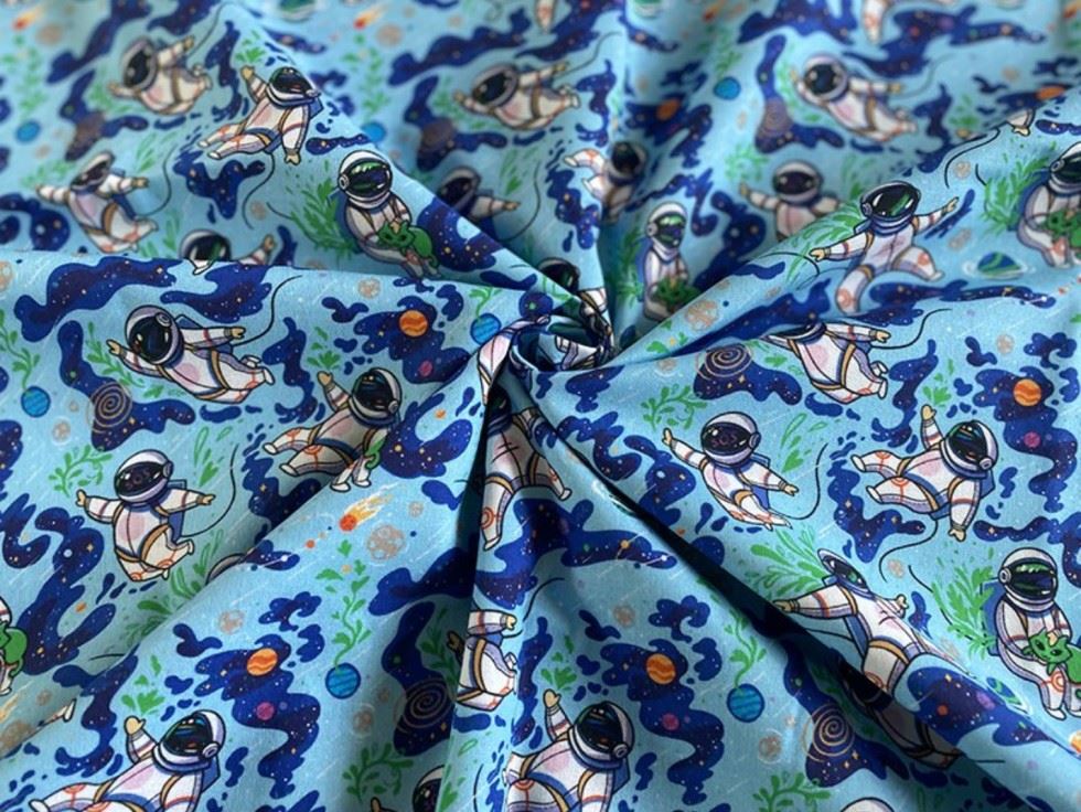 Little Johnny 100% Cotton Fabric Sky Blue
 