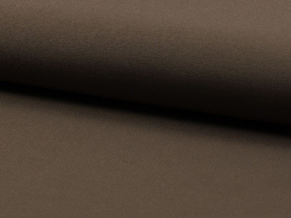 Brown Deadstock Stretch Woven Viscose Bengaline Fabric