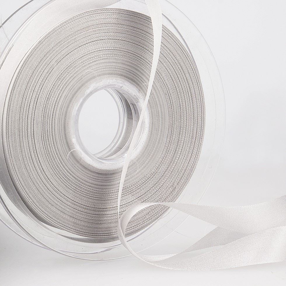 Stephanoise Fine Silk Ribbon Light Grey