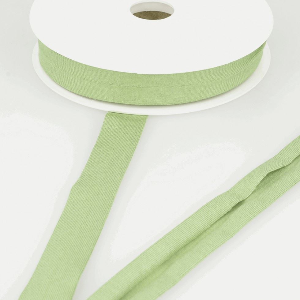 Stephanoise Viscose Jersey Bias Binding Tape Almond Green
 