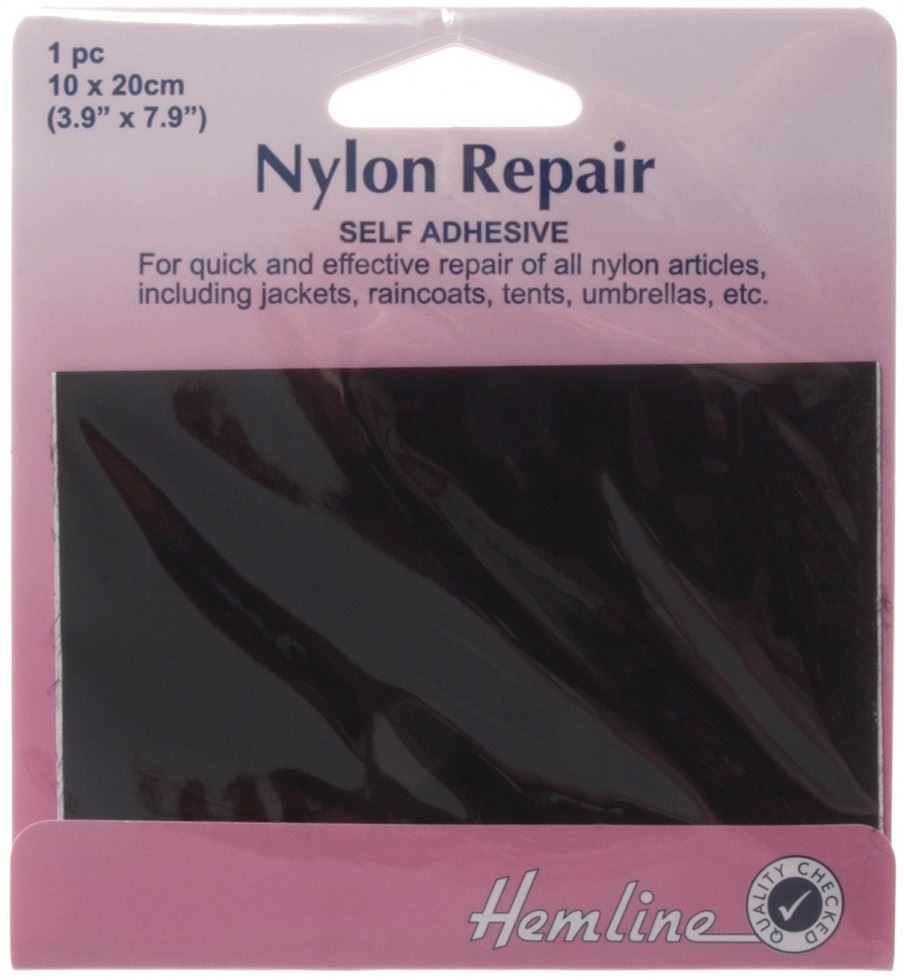 Hemline Black Nylon Self Adhesive Repair Patch