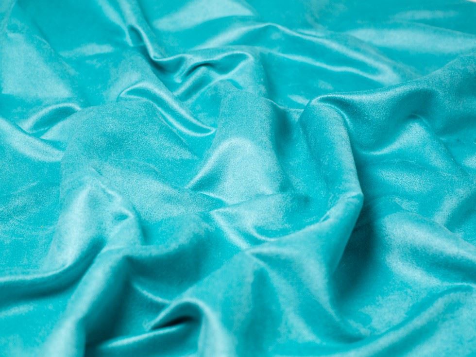 Water Repellent Faux Suede Fabric Turquoise