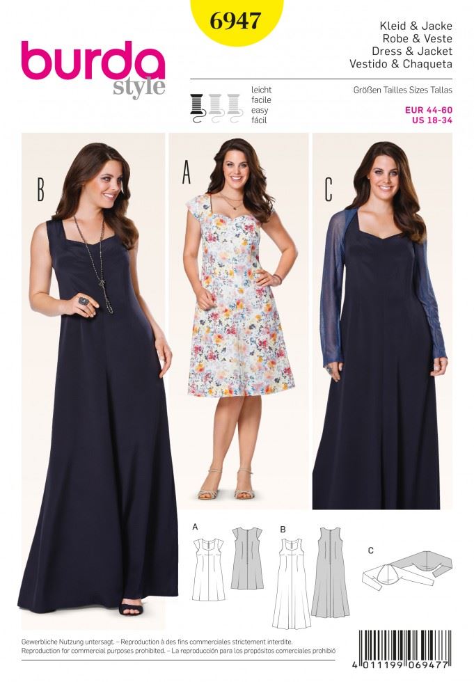 Burda Paper Sewing Pattern 6947
 