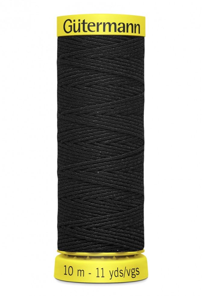 Gutermann Black Shirring Elastic
