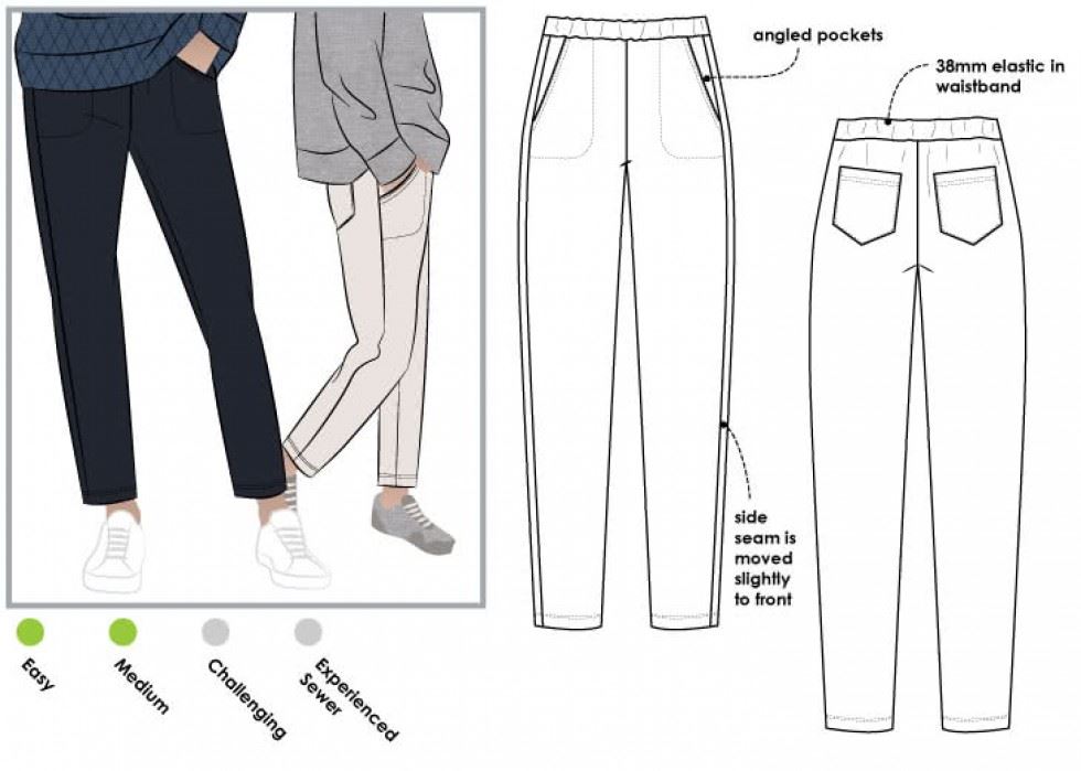 Style Arc Sewing Pattern Brooklyn Pants