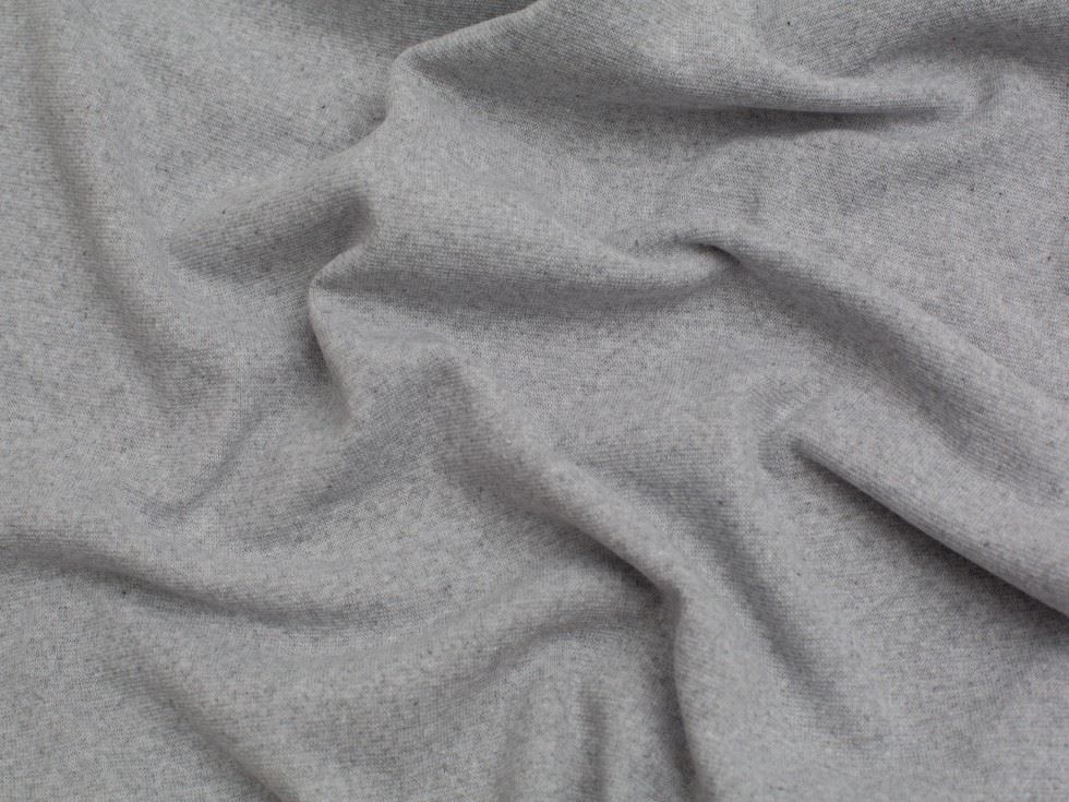Minerva Core Range Recycled Tubular Ribbing Stretch Knit Fabric Light Grey
 
