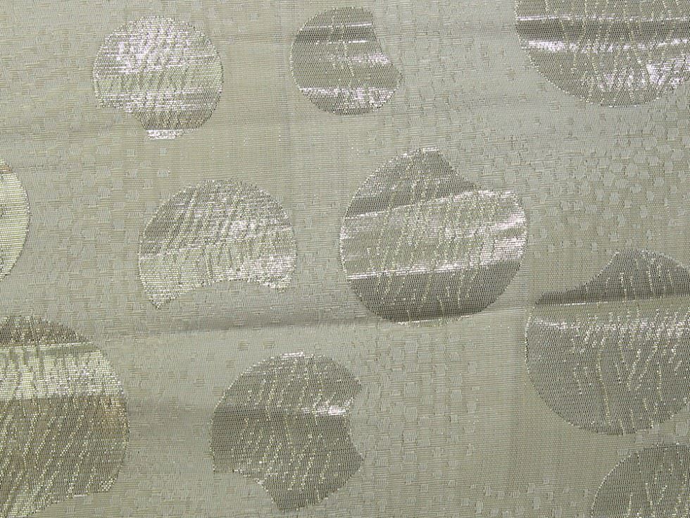 Deadstock Metallic Woven Brocade Fabric Ivory & Platinum
 