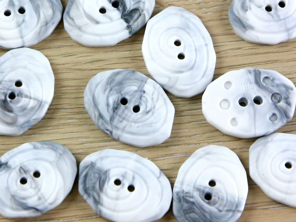 Dill Irregular Buttons (Value Pack) White Grey
 