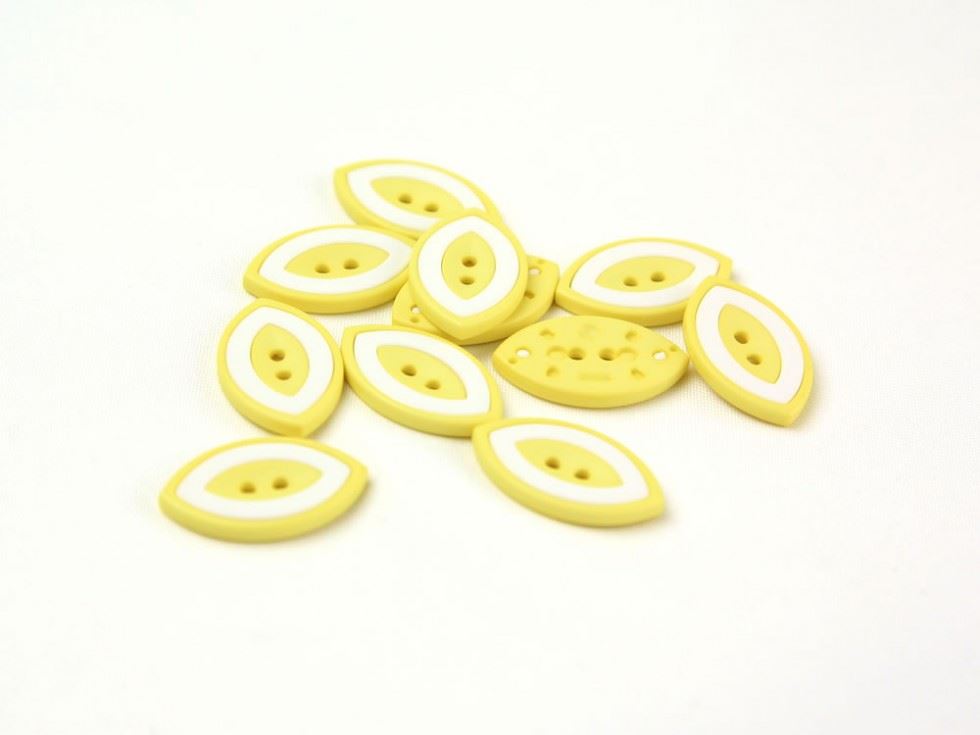 Dill Yellow Two Tone Eye Buttons (Value Pack)