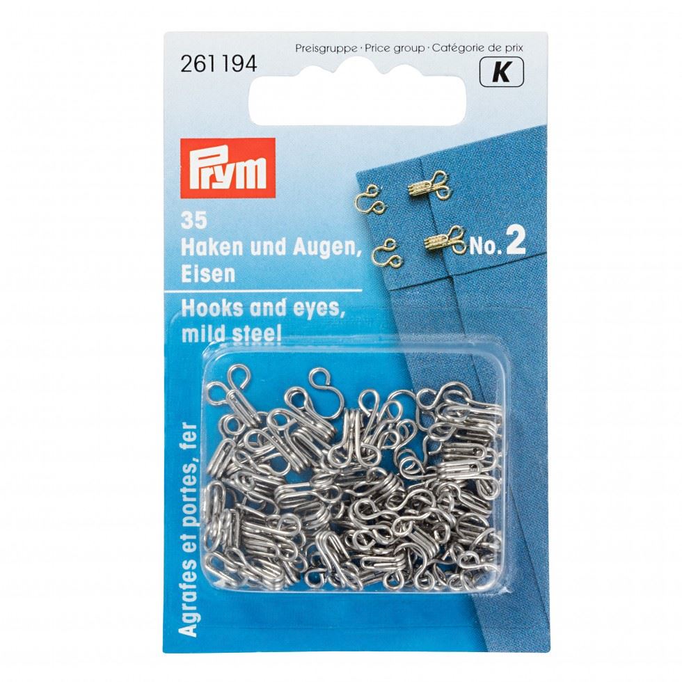 Prym Hook & Eye Fasteners Silver
 