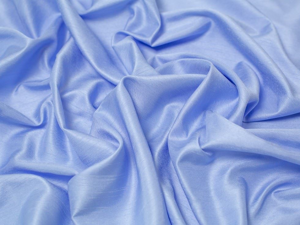 Satin Back Dupion Fabric Sky Blue
 