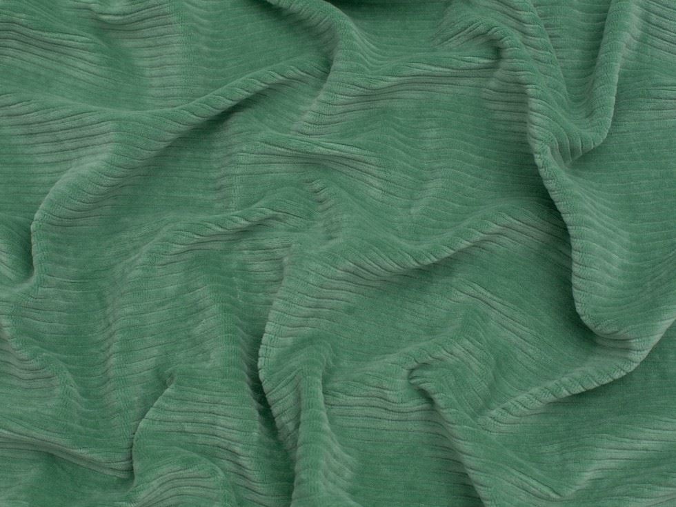 Minerva Core Range 8 Wale Velour Rib Stretch Knit Cord Fabric Mint Green
 