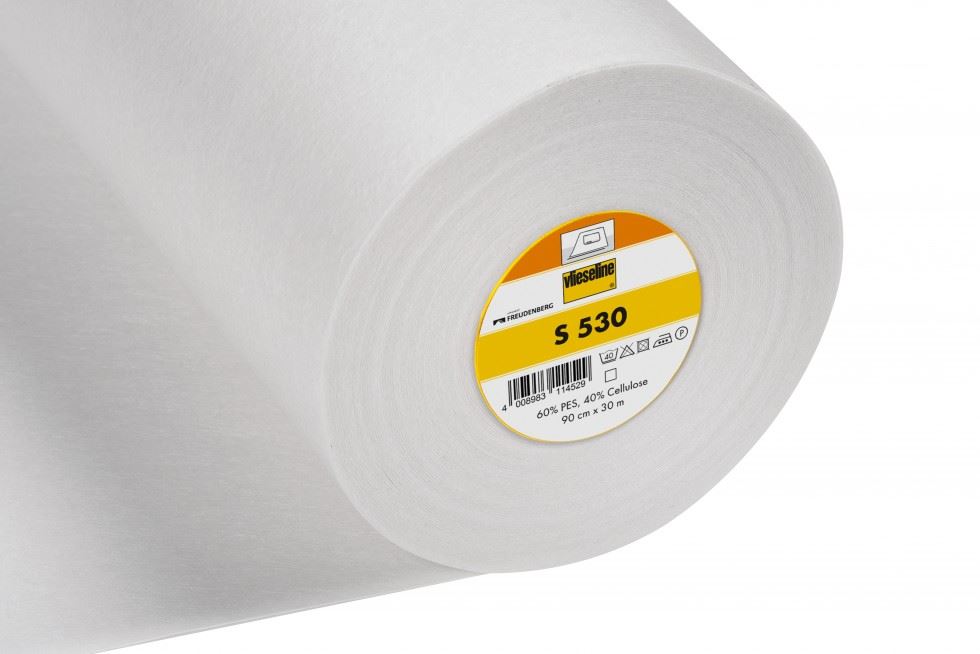 Vilene Vlieseline White Firm Iron On Pelmet Interfacing