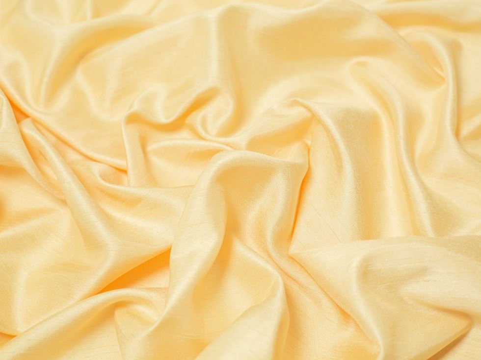 Satin Back Dupion Fabric Lemon
 