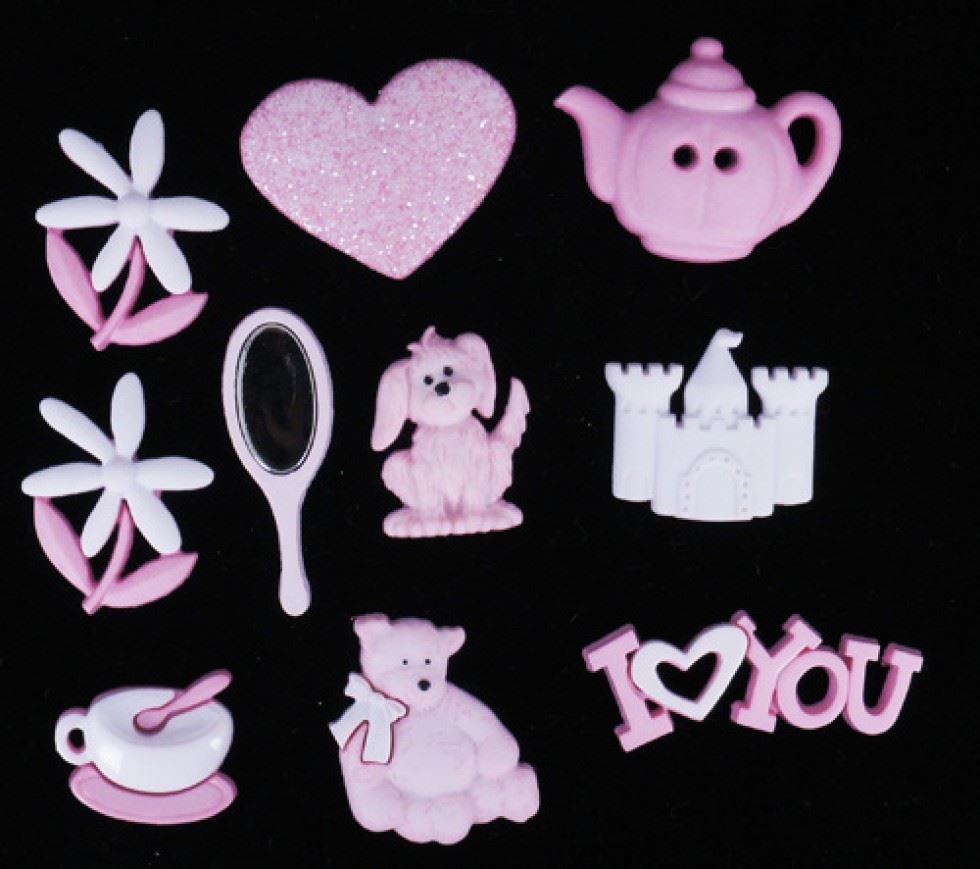 Dress It Up Girls Little Buttons